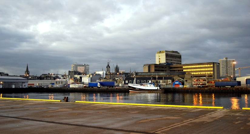 Aberdeen as seen from the docks