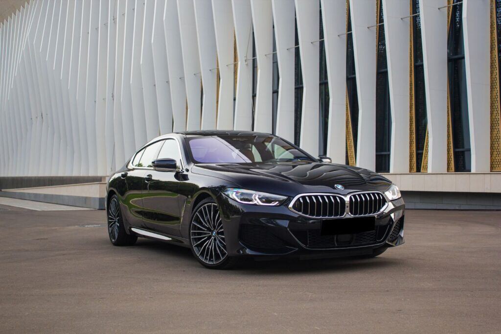 a black BMW 8 Series Gran Coupe 2020