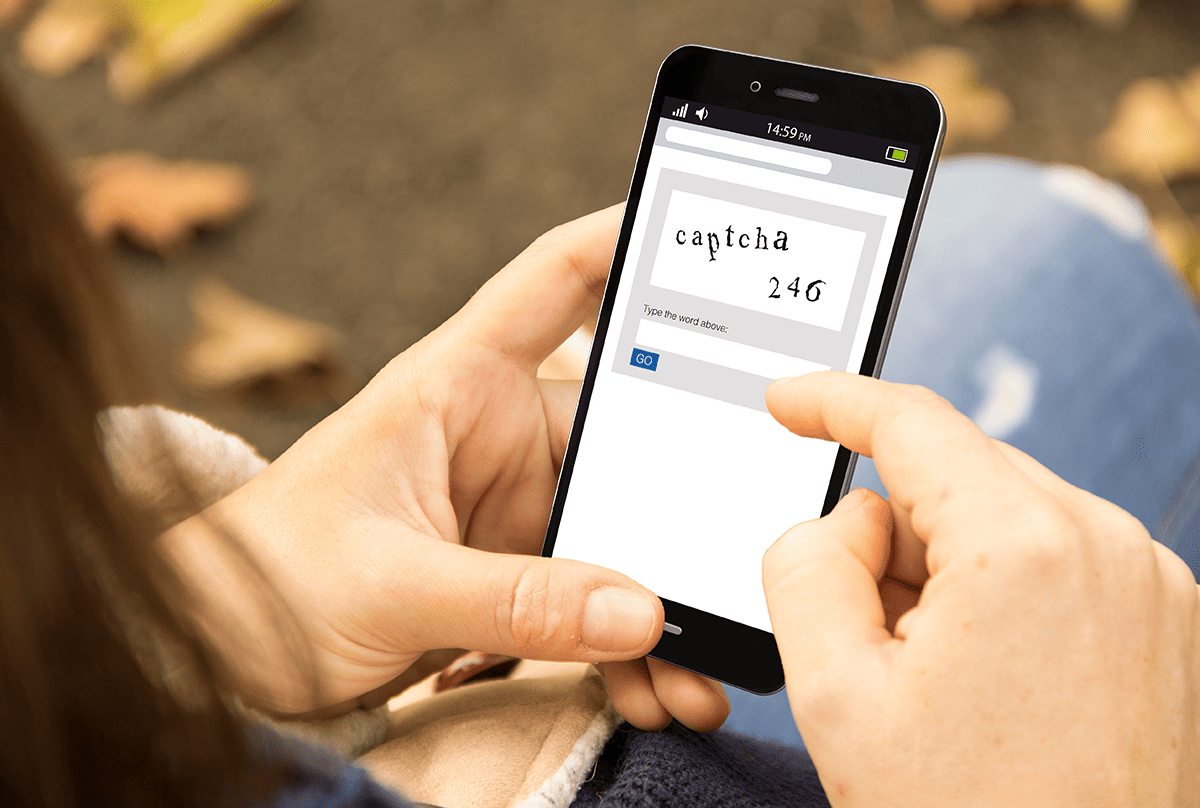 CAPTCHA on mobile screen