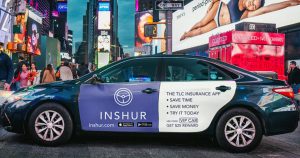 Cab wrapped with INSHUR