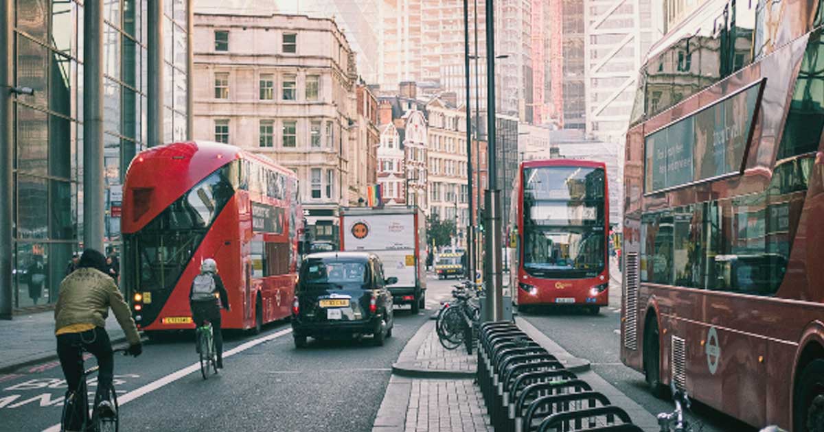 Bus lanes in London